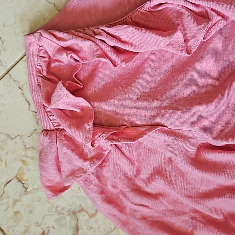 🍾Host Pick!🍾 NWT $115 Lauren LRL Pink Ruffle V-Neck Top [size M] - Picture 5 of 8